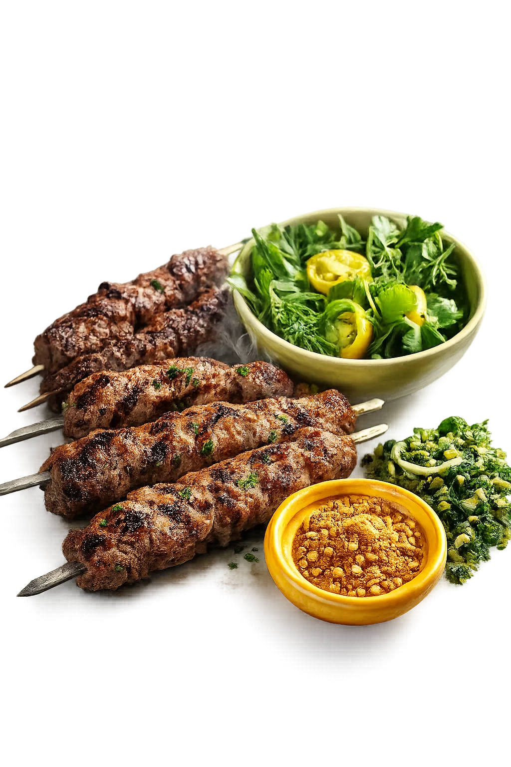 Moroccan kebab sandwich on traditional bread